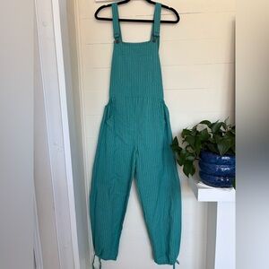 Teal Striped Women's Jumpsuit